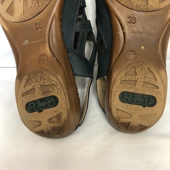 Remonte Dorndorf Slip On Leather Navy Sandals Size 38 (7-7.5) - Picture 10 of 11